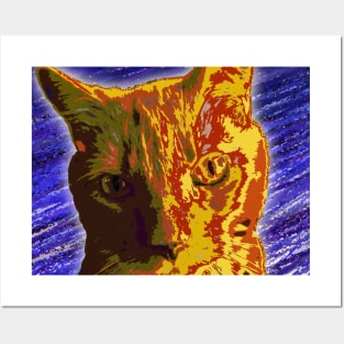 Cat portrait Posters and Art